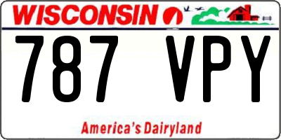 WI license plate 787VPY