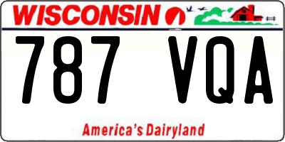 WI license plate 787VQA