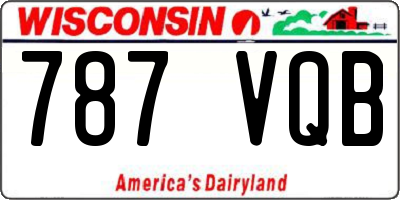WI license plate 787VQB