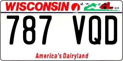 WI license plate 787VQD