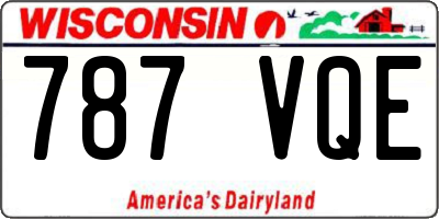 WI license plate 787VQE