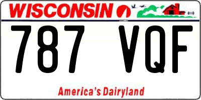 WI license plate 787VQF