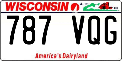 WI license plate 787VQG