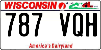 WI license plate 787VQH