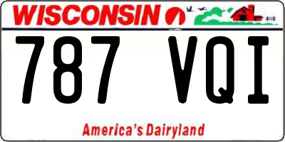WI license plate 787VQI