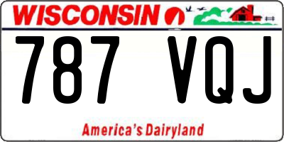 WI license plate 787VQJ