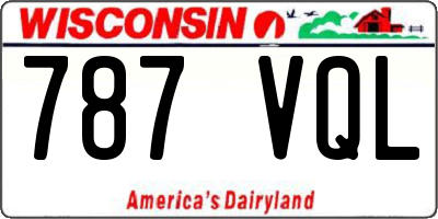 WI license plate 787VQL