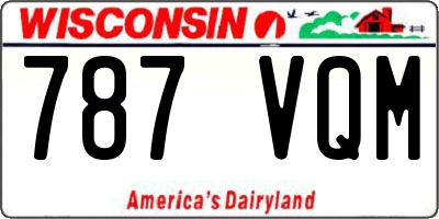 WI license plate 787VQM