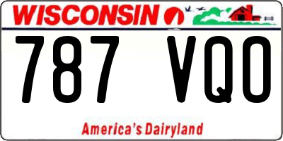 WI license plate 787VQO