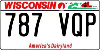 WI license plate 787VQP