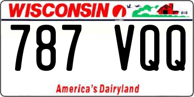 WI license plate 787VQQ