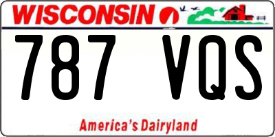WI license plate 787VQS