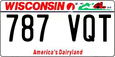 WI license plate 787VQT