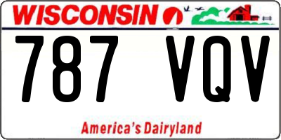 WI license plate 787VQV