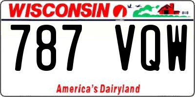 WI license plate 787VQW