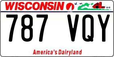 WI license plate 787VQY