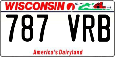WI license plate 787VRB