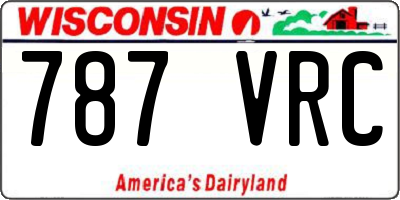 WI license plate 787VRC