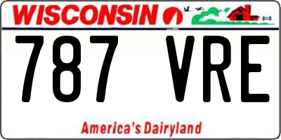 WI license plate 787VRE
