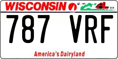 WI license plate 787VRF