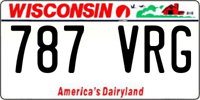 WI license plate 787VRG