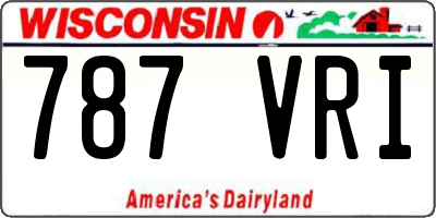 WI license plate 787VRI