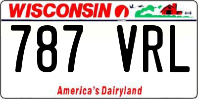 WI license plate 787VRL