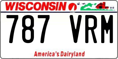 WI license plate 787VRM