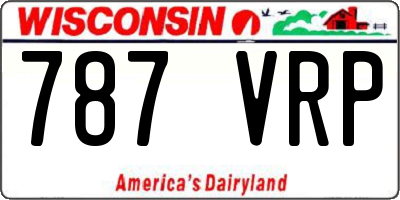 WI license plate 787VRP