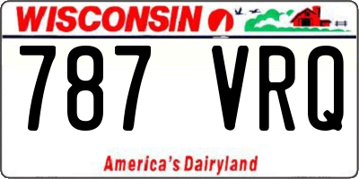 WI license plate 787VRQ