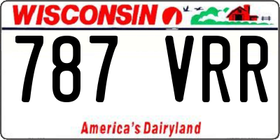 WI license plate 787VRR