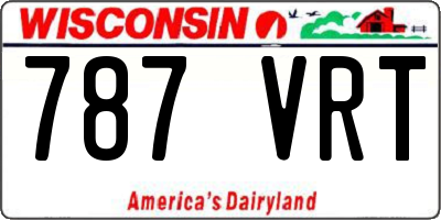 WI license plate 787VRT
