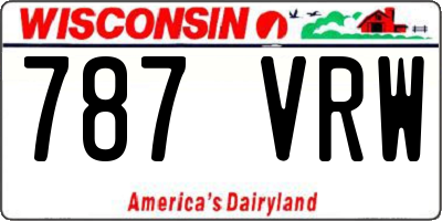 WI license plate 787VRW