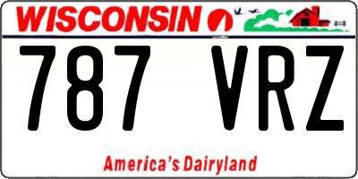 WI license plate 787VRZ