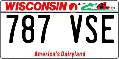 WI license plate 787VSE