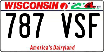 WI license plate 787VSF