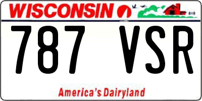 WI license plate 787VSR
