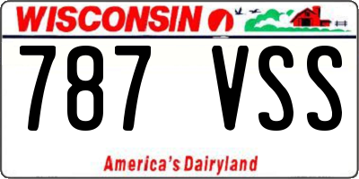WI license plate 787VSS