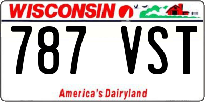 WI license plate 787VST