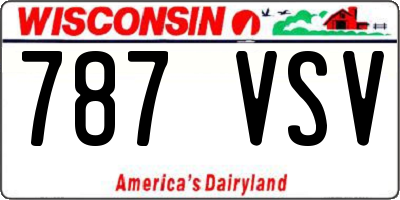 WI license plate 787VSV