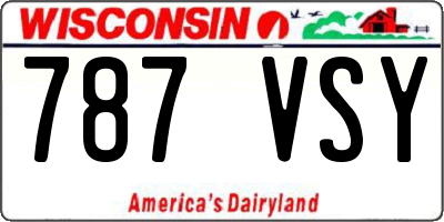 WI license plate 787VSY