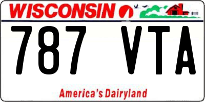 WI license plate 787VTA
