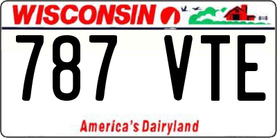 WI license plate 787VTE