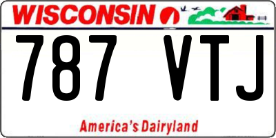 WI license plate 787VTJ