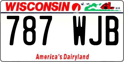 WI license plate 787WJB