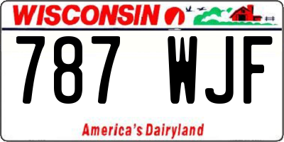 WI license plate 787WJF
