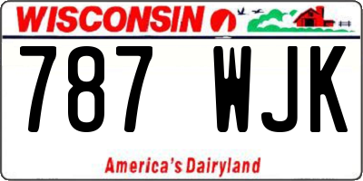 WI license plate 787WJK
