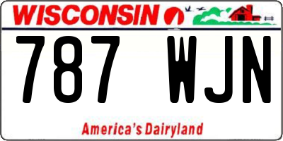 WI license plate 787WJN
