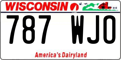 WI license plate 787WJO