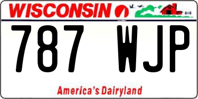 WI license plate 787WJP